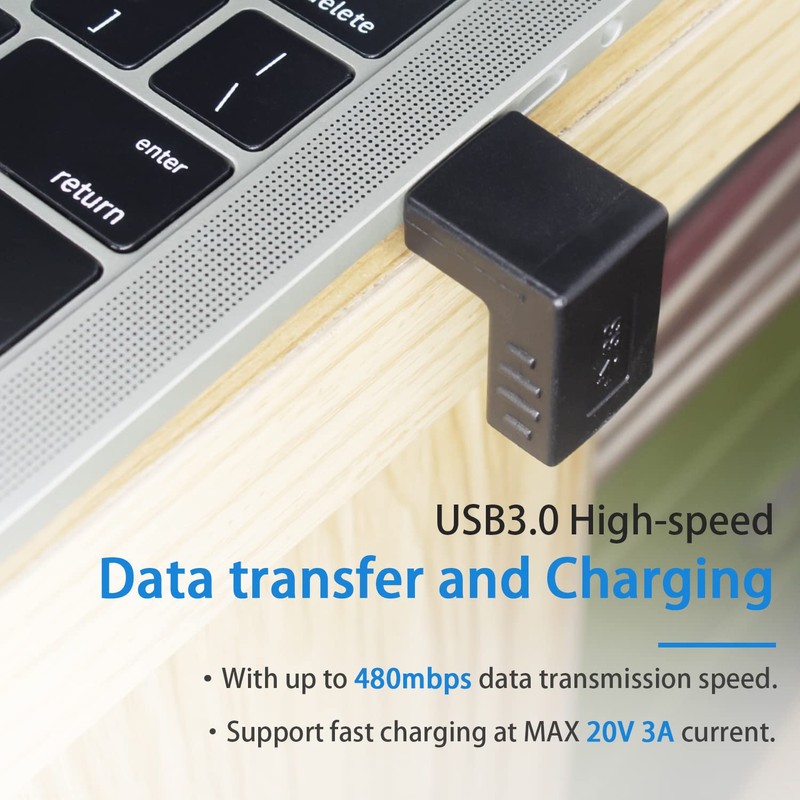 Poyiccot USB 3.0 Adapter, USB L-Shaped, L-Shaped, 9-Shaped, Direction Convert