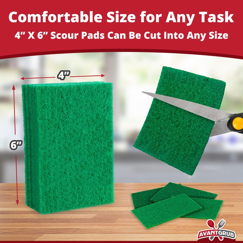 Green Sustainable 10 Pack Cleaning Scour Pads by Avant Grub.