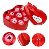 FOMIYES Romantic Mother's Day Heart-shaped Soap Case Realistic Soap Flowers