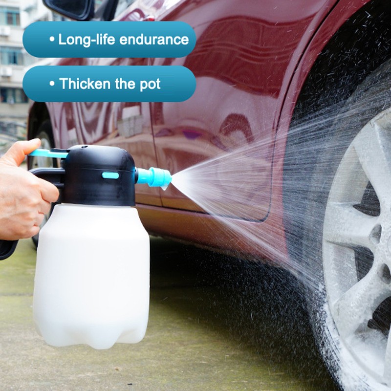 Handheld Pump Watering Sprayer 1.8L Electric Car Cleaning Bottle Practical