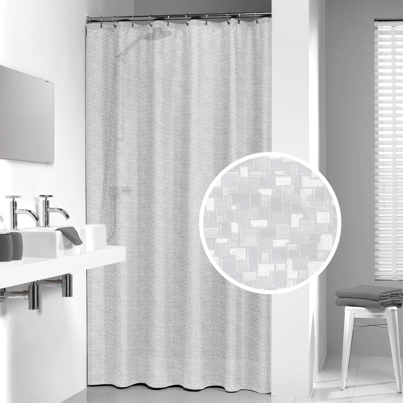 Sealskin Perle Shower Curtain, PEVA, 180 x 200 cm