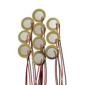 YQBOOM 10PCS 41mm Piezo Disc Transducer Contact Microphone Trigger Sound Sensor with 3.94 Inches Wires for Acoustic Instrument，Mic Drum Trigger Acoustic Pickup CBG Guitar