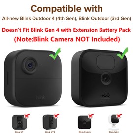 delilyn Clip Clamp Mount for All-New Blink Outdoor 4 (4th Gen) & Blink Outdoor (3rd Gen), Weatherproof Protective Housing and Gooseneck Arm Brackets for Blink Camera System Wireless with No Tools