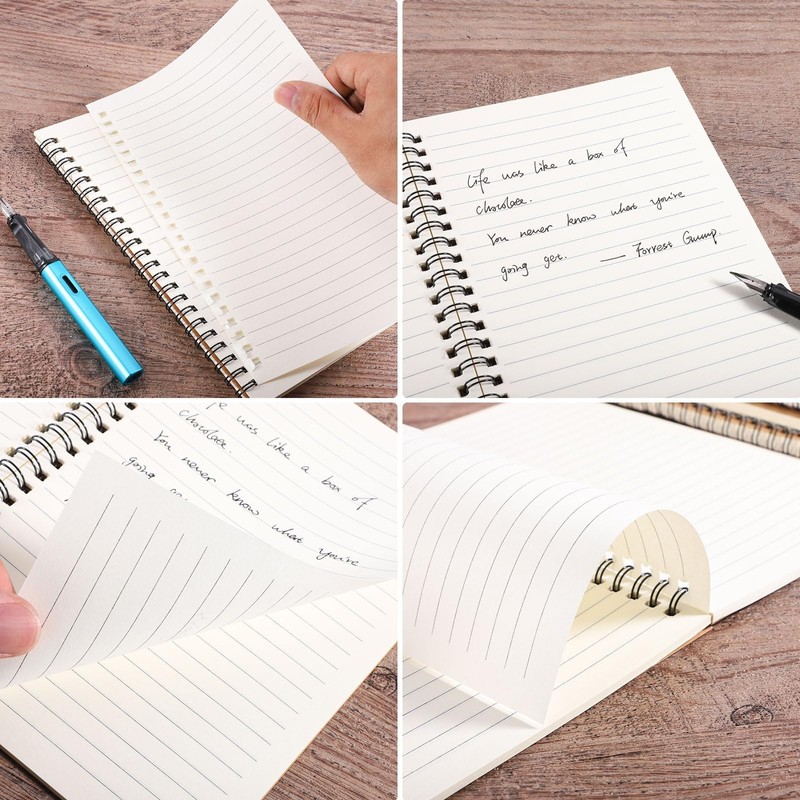 Eidoct 5 Pack Spiral Lined Notepad A5, 120 Pages 60