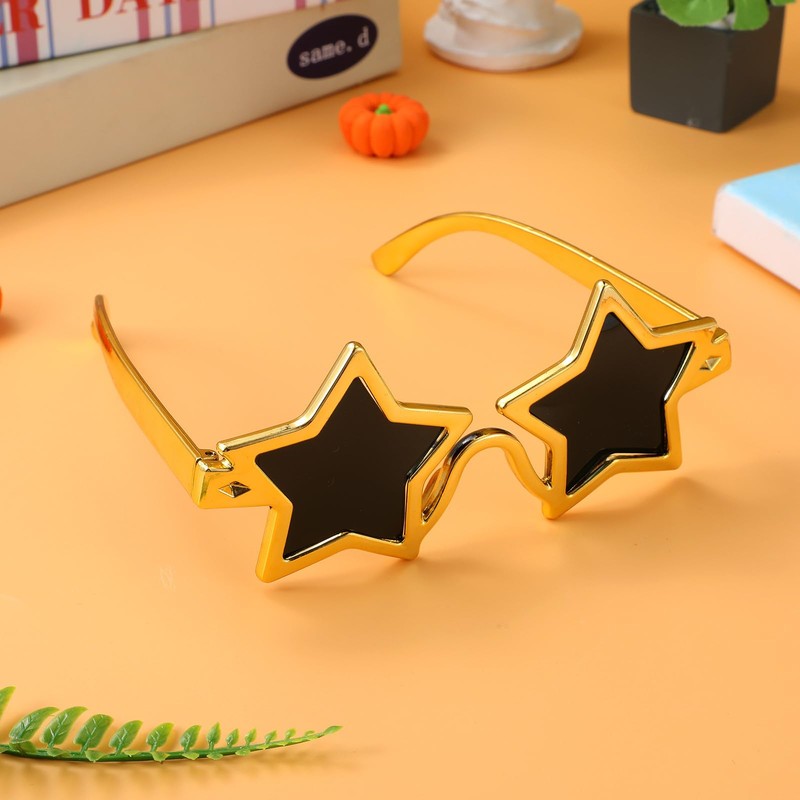 NOLITOY おもしろメガネ 星型サングラス パーティーメガネ 面白い眼鏡 おしゃれ 可愛い コスプレ 仮装小物 ハロウィン