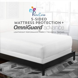 Purecare OmniGuard 5-Sided Mattress Protector, Allergen and Moisture Protection, King (FTAMP78)
