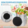 6 Pack Compost Filters for Countertop Bin, 6.7 Inch Charcoal