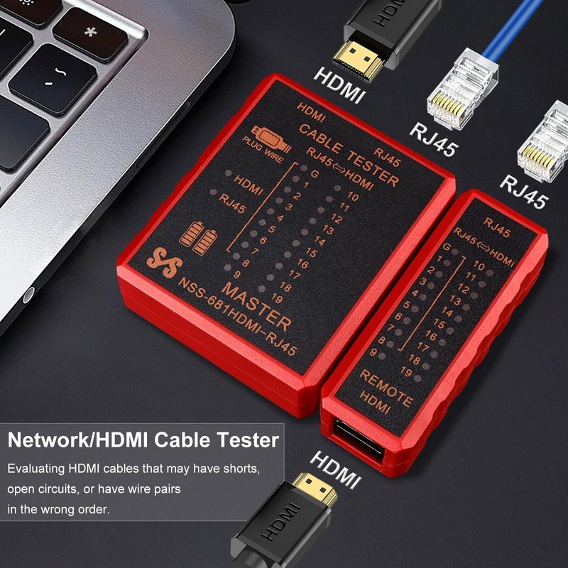 HDMI Cable Tester Portable High Definition Network Cable Tester Checker