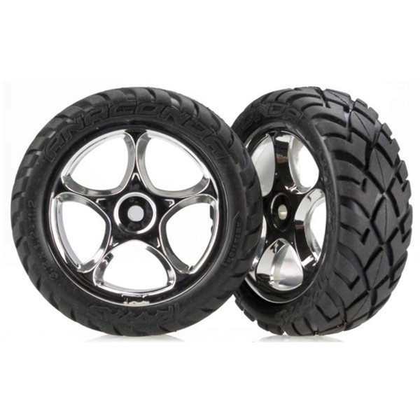 Traxxas 2479R Mounted Anaconda Tires on Tracer Front Wheels, Bandit