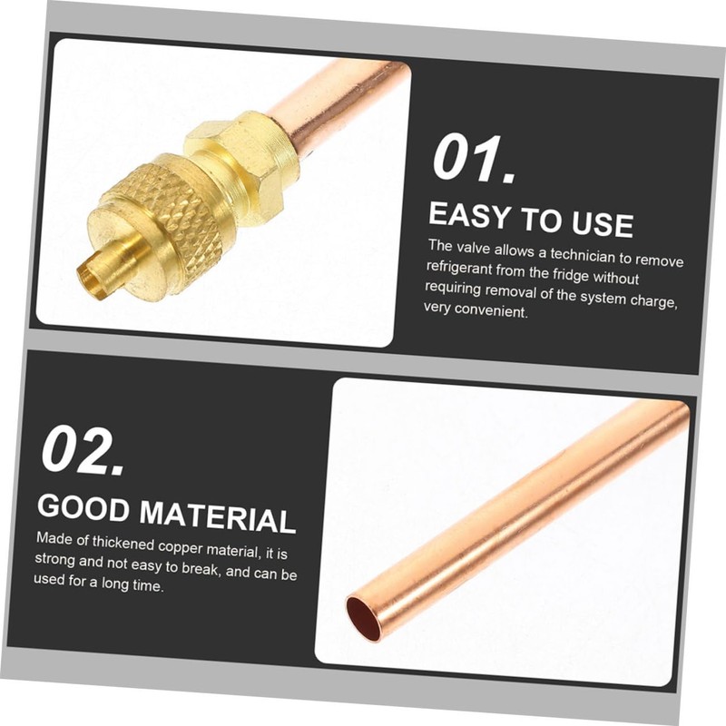 KICHOUSE 5pcs Copper Charging Kit for Fridge Service Access Valves