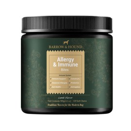 Barrow & Hound – Allergy & Immune Bites for Dogs – Lamb Flavor – Seasonal Allergy & Itch Relief with Colostrum, Probiotics, Astragalus & Salmon Oil – Gut & Immune Support – 120 Soft Chews