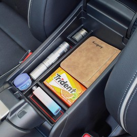 TACORBO Center Console Organizer Compatible with Honda HRV 2023 2024 2025 Accessories, Armrest Secondary Storage Box, HR-V EX/EX-L/LX/SE/Sport/Touring Interior ABS Insert Tray Red Trim