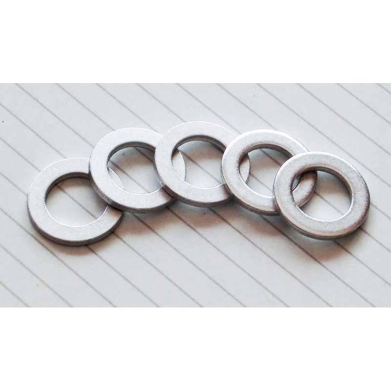 Aluminum Drain Washer, 5 Pieces, M0.5 x 0.8 x 0.8