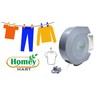 Retractable Washing Line Heavy Duty Grey Weather Resistant Indoor and