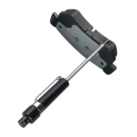 zalati Brake Pad Thickness Gauge Brake Lining Thickness Measuring Device Brake Lining Thickness Gauge Measuring Tool Ruler Garage Tool Automotive Accessories for Measuring - Black Silver