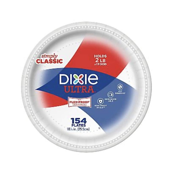 Dixie Ultra 10" Paper Plates, 154 ct