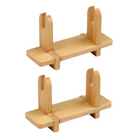 NUOLUX 2pcs Fan Rack Fan Display Holder Fan Stand Fan Display Rack Japanese Fan Stand Fan Display Stand Wooden Light Brown