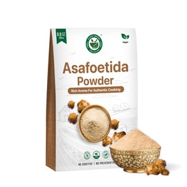 AYUSHKA ORGANIC Asafoetida Powder | Natural (Heeng,Hing) Spice | Salt Free|Vegan|Non GMO|Asafetida Indian Spice Healthy Digestive Aid (8.8 OZ / 250 gm) | Best for Onion Garlic Substitute