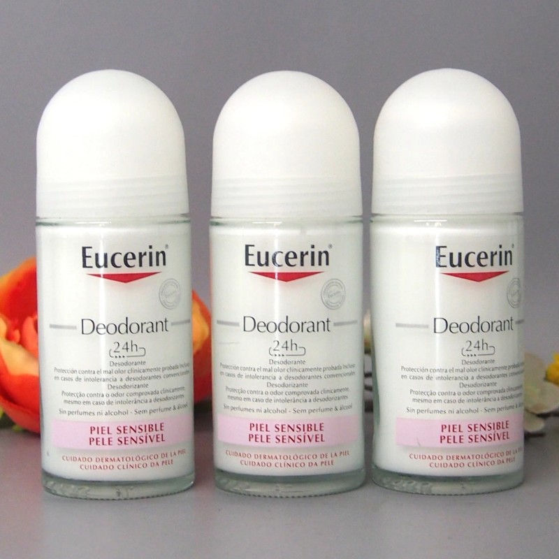 Eucerin -SENSITIVE- 4 PACK Eucerin Deodorant Roll-On 24h Sensitive 50ml