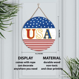 USA Patriotic Decor, Patriotic Decor for Front Door, 4th of July Decoration for Front Door, Memorial Day Decoration for Home Office