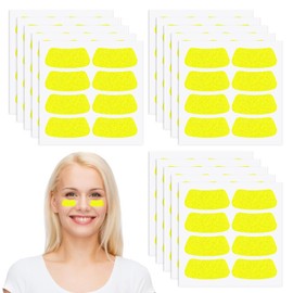 Cholemy 120 Pairs Eye Black Stickers Bulk Baseball Face Glitter Stickers Football Softball Party Favor Spirit Day Accessories(Yellow)