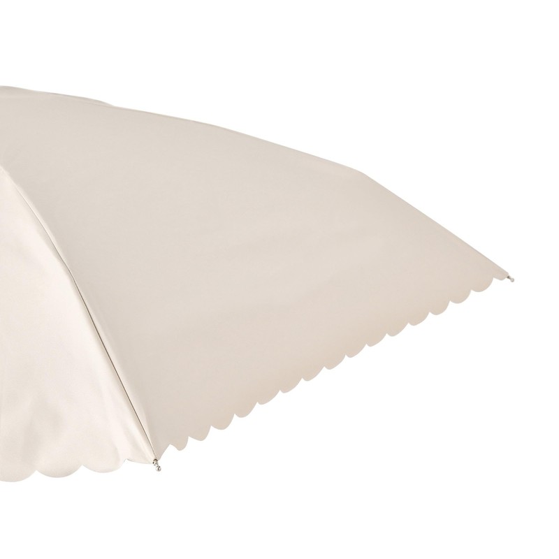 Francfranc Flanc Blackout Compact Scalloped Folding Umbrella, 18.5 inches (47