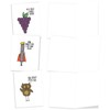 Fun Puns: 20 Assorted Blank All Occasions Notecards Depicting Fun