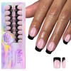 150 PCS Press on Nails French Tip Fake Nails Medium