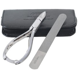 YNR® Professional Toe Nail Clippers Nippers Cutters - Chiropody Heavy Duty Thick Nails - Ingrown Toenail Cutters - Diamond Deb Nail Files Set for Seniors