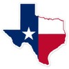 Texas State Map Flag car bumper window sticker 4 x 4 by StickyChimp