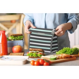 Kushies Baby Kushies Lunchsaver 2-Pack Insulated Lunch Bags for Boys, Girls and Everyone, Spare 2 Pack to Have On Hand when needed, Aqua/Black, 2 Count