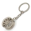 VmG-Store Vossen Style Solid Miniature Rim Keyring Pendant, silver matt