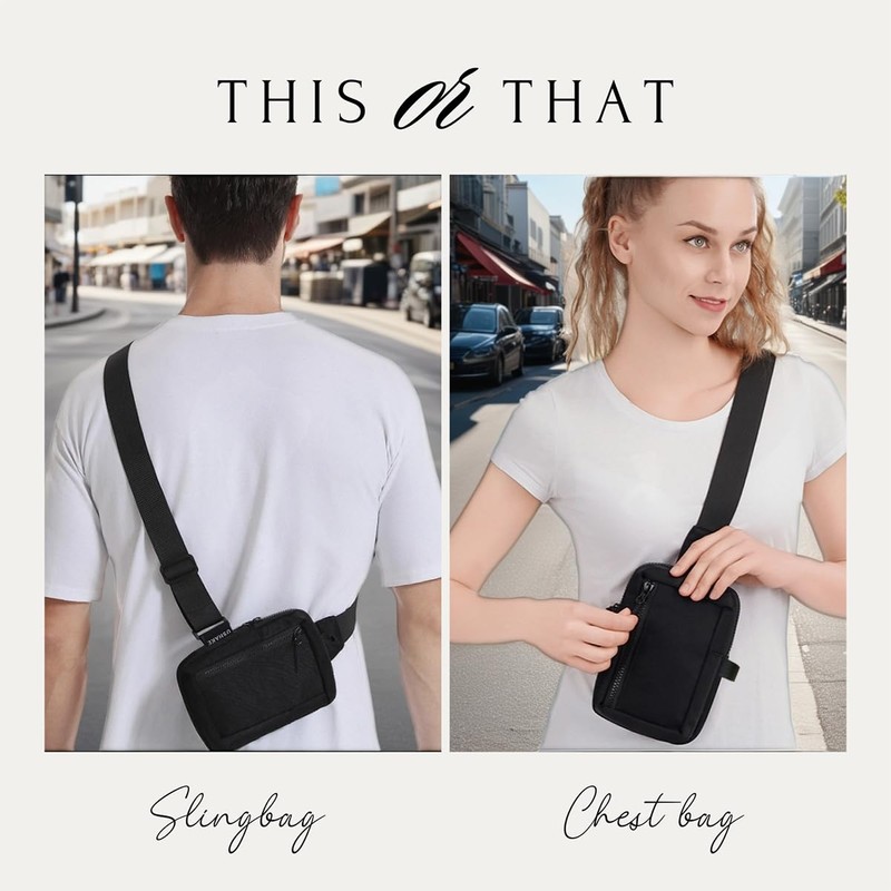USHAKE Small Crossbody Bags for Women Mens Mini Sling Bag