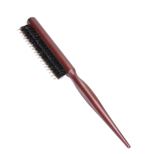 Vista Wild Boar Bristle Brush with Soft Nylon Pen Wooden Teasing Hair Brush Hair Styling Salon Professional Backing Comb for Women, Men, Children