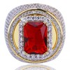 Htayekog 18K Gold Cluster Lab Simulated Diamond Band Micropave Mens