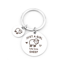 Sheep Lover Keychain Gifts for Girlfriend Birthday Gift for Girls Animal Sheep Gift for Daughter from Dad Mom Big Sister Gifts for Girls Keychain Presents for Animal Lover Friend Sister Girlfriend