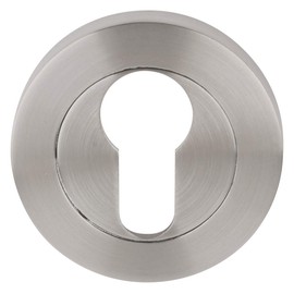 Excel Architectural DH3643 Round Euro Profile Escutcheon Set, Satin Chrome