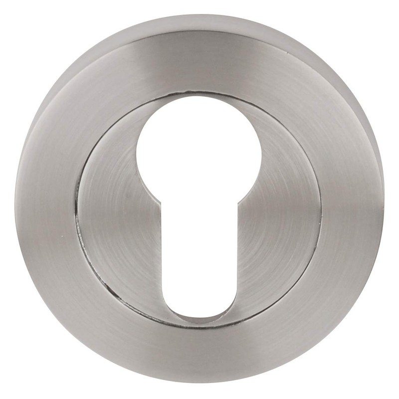 Excel Architectural DH3643 Round Euro Profile Escutcheon Set, Satin Chrome