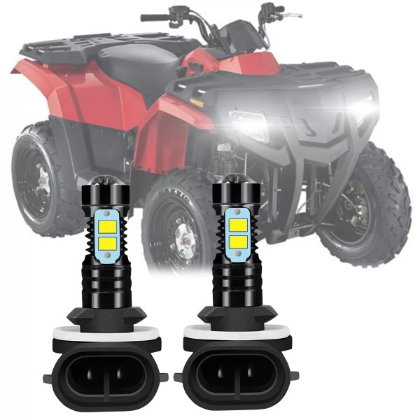 SHENKENUO For Polaris Hawkeye 300 2006-2011 LED Bulbs Headlight Light