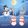 TwoAnts Christmas Snowman Earring 925 Sterling Silver Snowman Rose Gold