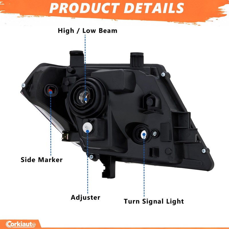 Headlights Assembly Compatible with 2009-2021 Nissan Frontier S SL SV