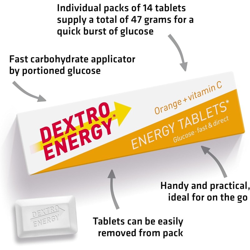 Dextro Multipack, 2 Packs Orange & 2 Packs Blackcurrant, 56