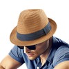 Trilby Hat Mens Fedora Hats for Men Straw Fedora Hat