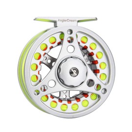 AnglerDream 3 4WT Fly Reel with Line Combo Large Arbor Aluminum Fly Fishing Reels