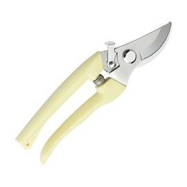 Curved Gardening Scissors with Sharp Stainless Steel Blades Garden Florist for Cutting Flowers Pruning Yard Florist Flowers Roses Herbs Hedges Bonsai and Fruit Picking (cream color)