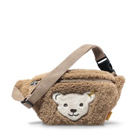 Steiff Cuddly Toy Belt Bag with Squeaky, Children, Boys & Girls, Soft Cuddly Friends, Teddy Bear Motif, 20 cm, Brown, 600142