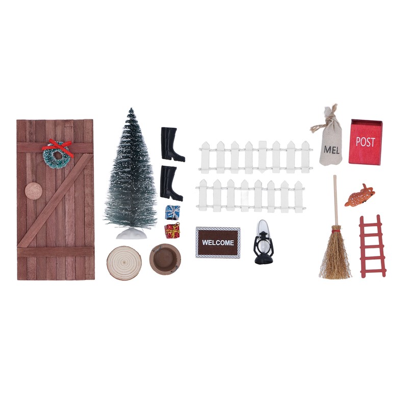 1/12 1/6 Christmas Fairy Door Kit Crafted Exquisite Cute Colourful