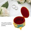 Retro Round Trinket Storage Organizer with Rose Pattern Round Metal