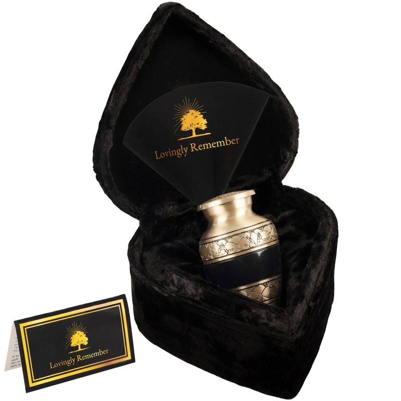Mini Urns for Human Ashes Keepsake – Gold Brass and