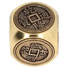 Metal Figertip Rotating Cube Embossed 6 Sided Anti Anxiety Stress